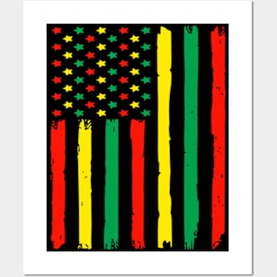 Black History Flag African American Flag Posters and Art